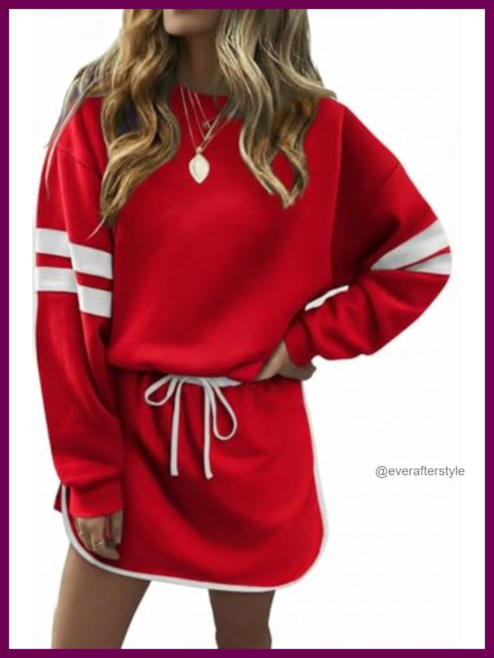 Women's 2 Piece Skort Set Long Sleeve Sweatshirt Skort Active Set